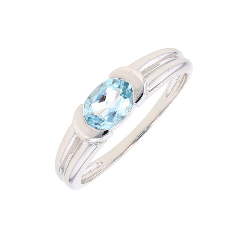 Bague topaze 0.75 carat or blanc 2.89g Comme neuf -  reconditionné disponible sur Gemme Les Bijoux